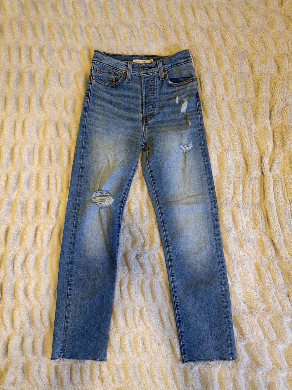 Levi's Straight-Leg Distressed Jeans - WEDGIE STRAIGHT